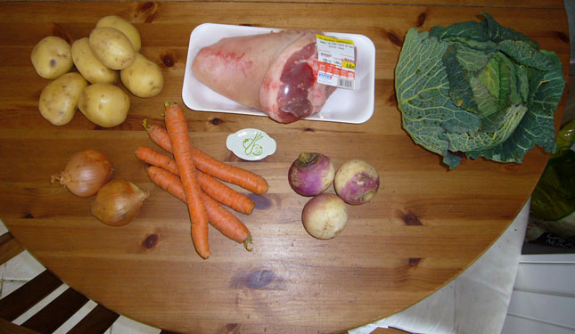 jarret de porc aux 5 légumes