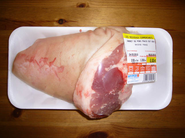 jarret de porc aux 5 légumes