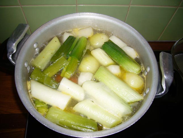 jarret de porc aux 5 légumes