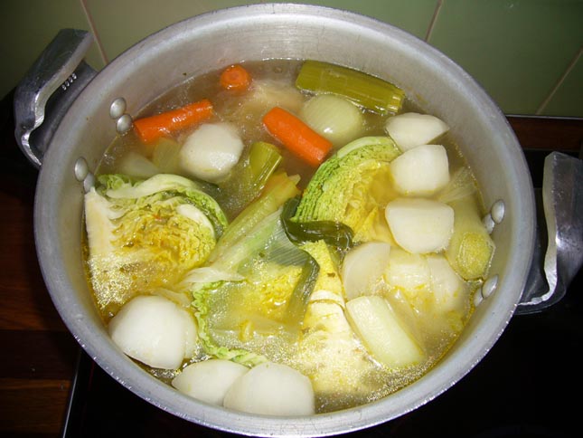 jarret de porc aux 5 légumes